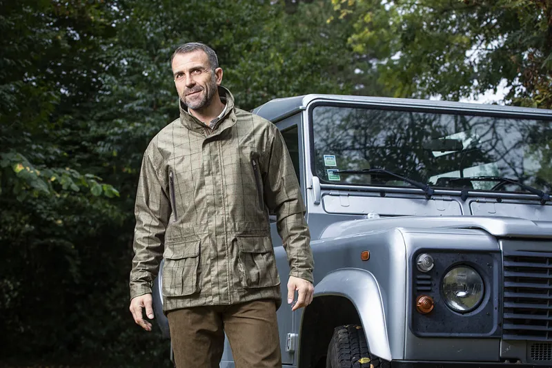 Baleno Moorland Mens Waterproof Jacket  Khaki Tweed-4